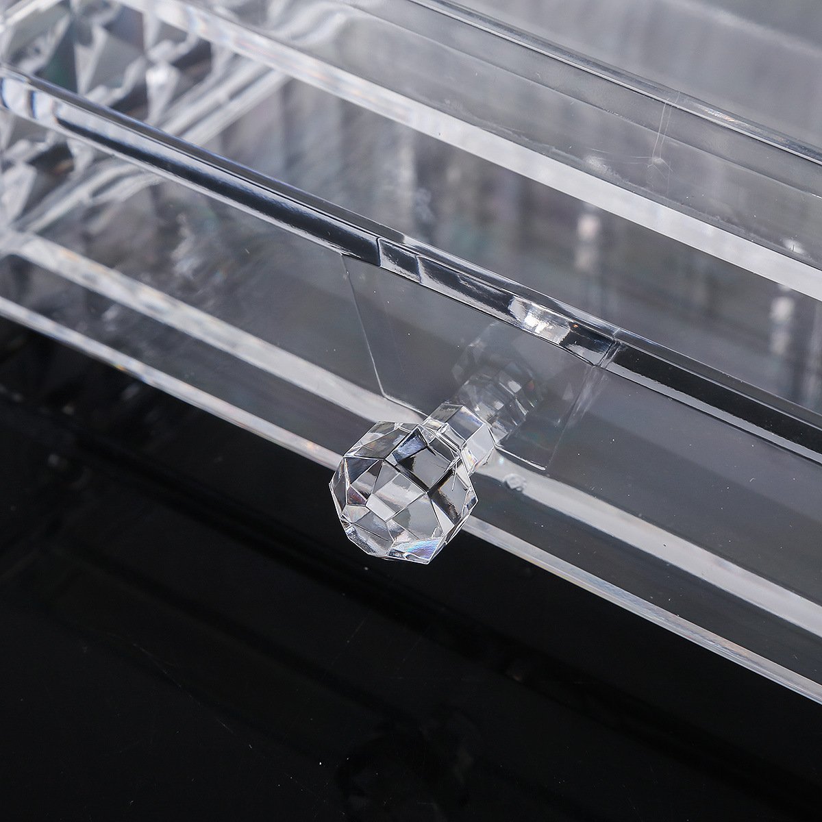 Acrylic Clear Stackable Make Up Drawers Organizers Counter Cosmetic Lipstick Display Cases Skin Care Vanity Box With wholesale