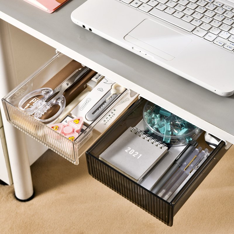 Wannuo Self-Adhesive Plastic Drawers Desk Accessories and Office Storage Plastic Box for Organizing Your Workspace