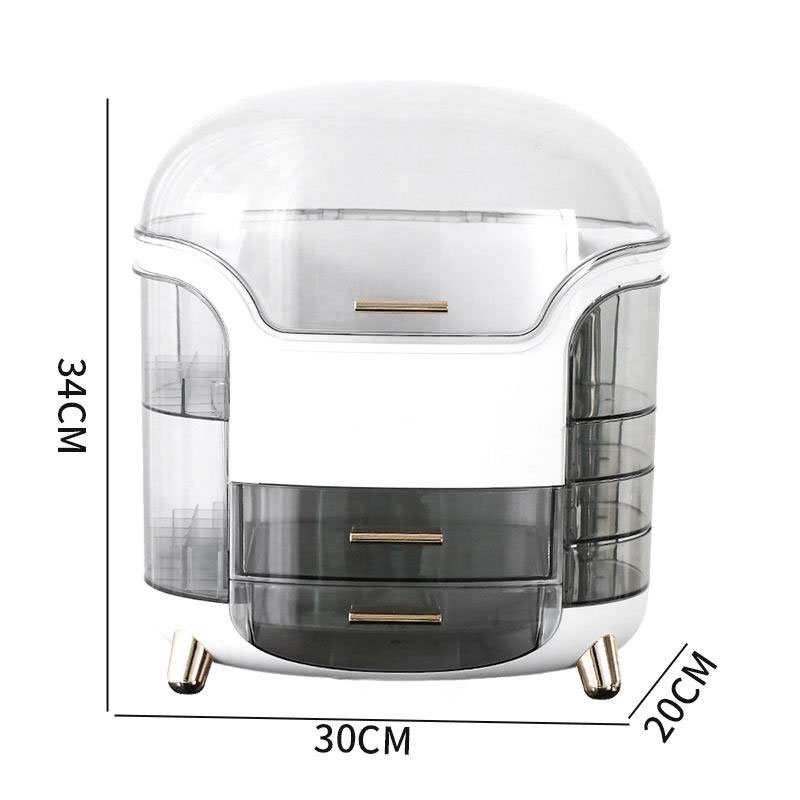 Drawer Cosmetic Storage Box Plastic Desktop Makeup Jewelry Skincare Organizer Bin Wholesale Big Capacity 10 Multifunction