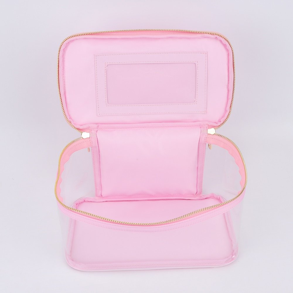 Large Travel Cosmetic Transparent Waterproof Tote Beach Bags 2023 With Zipper Clear PVC Wash Bag See Though toiletry bag