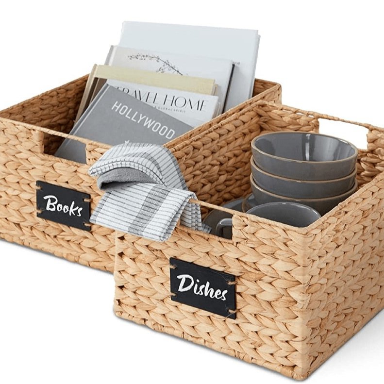 Wholesale Price Handmade Munti function Woven Pantry Baskets Woven Wicker Kitchen Organizers with Handles