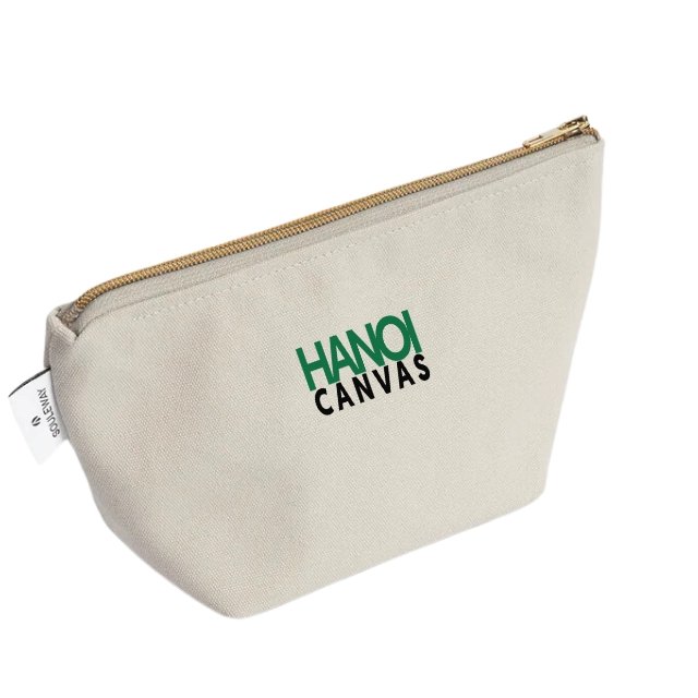 Custom Cotton Jute Makeup Bag with Logo Eco friendly travel pouch for skincare and accessories