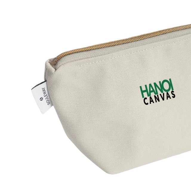Custom Cotton Jute Makeup Bag with Logo Eco friendly travel pouch for skincare and accessories