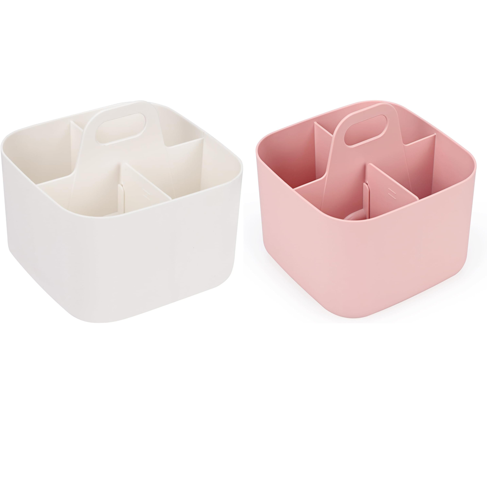 29767 Multipurpose craft caddy Organizer Stackable Plastic Caddy with Handle Multifunctional tool storage box for Makeup Crafts