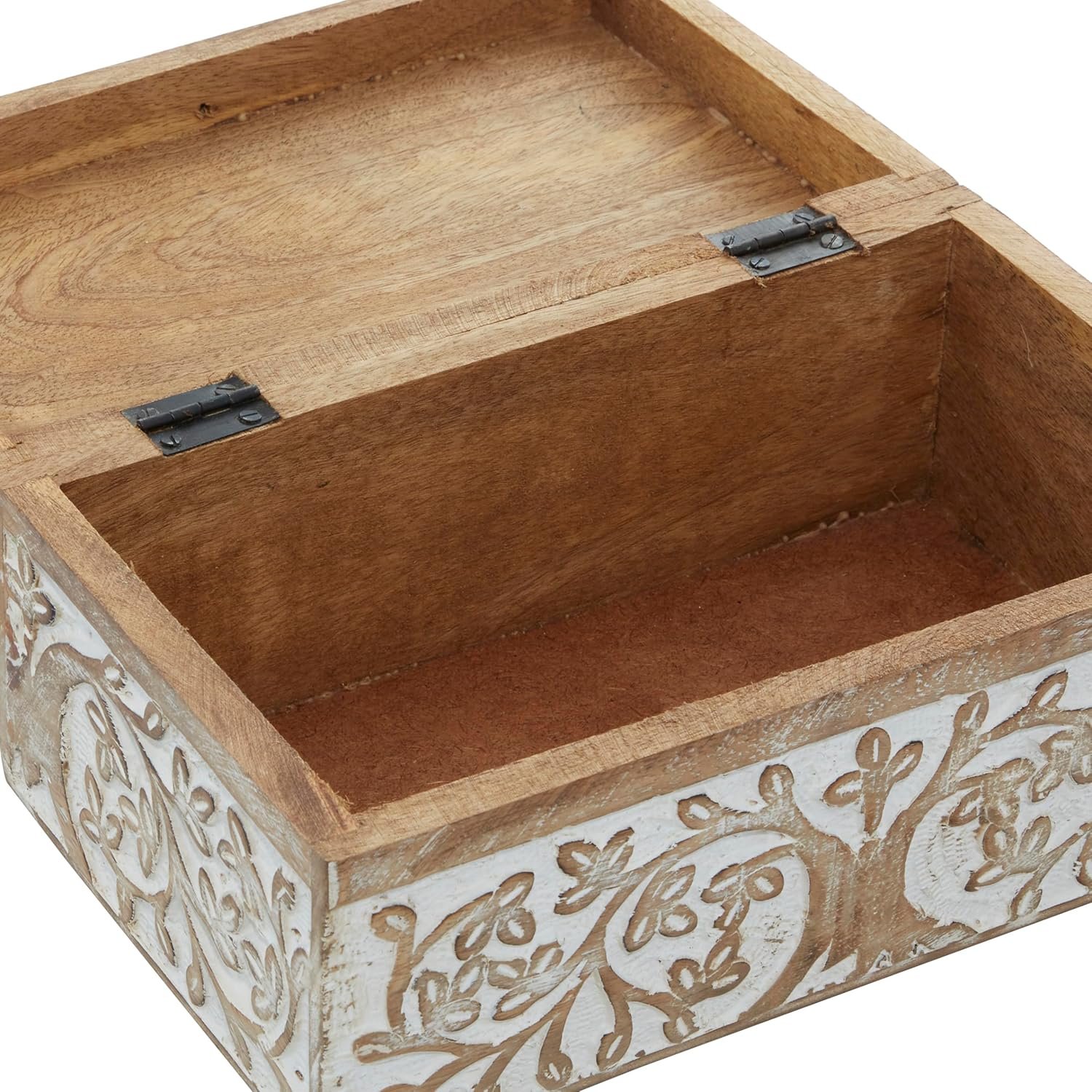 Stylish and Functional Carved Mango Wood Storage Boxes Ideal for Personal and Office Storage Organizing at Best Prices