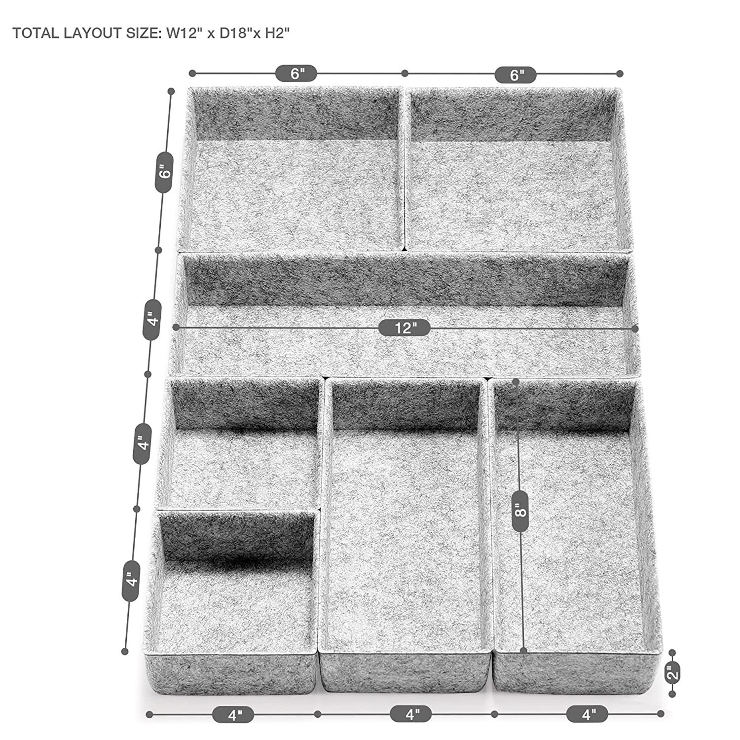 felt drawer organizers multi-purpose storage box junk bins