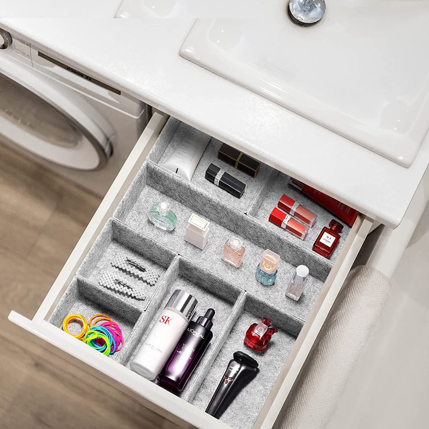 felt drawer organizers multi-purpose storage box junk bins