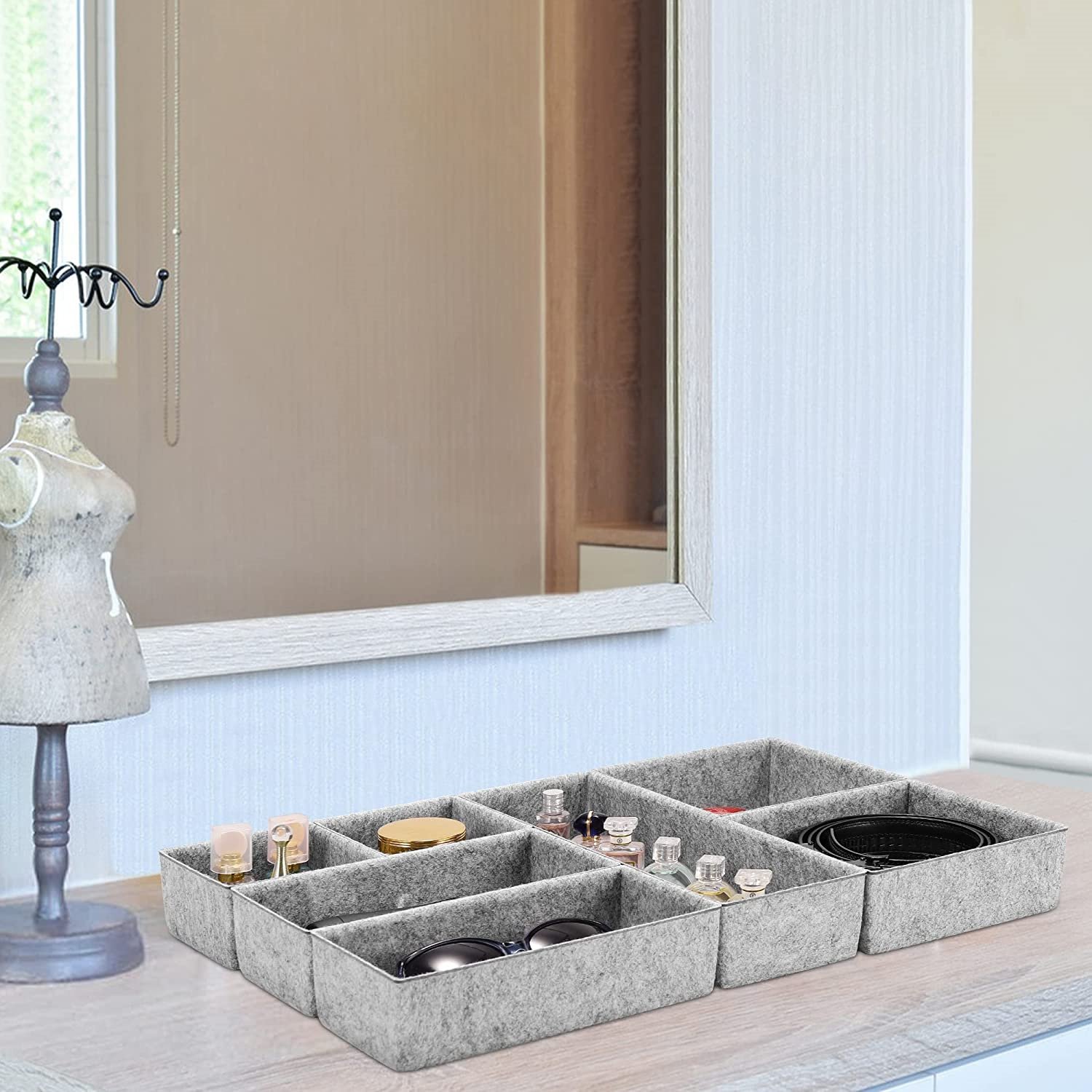felt drawer organizers multi-purpose storage box junk bins