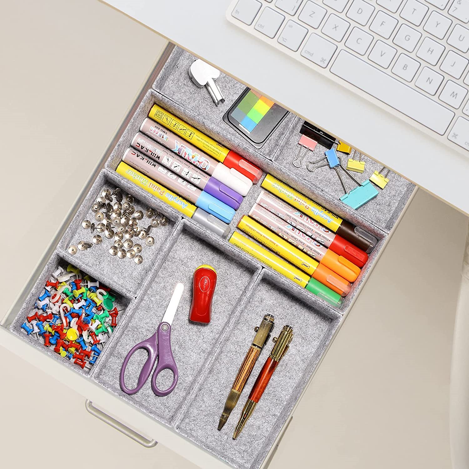 felt drawer organizers multi-purpose storage box junk bins