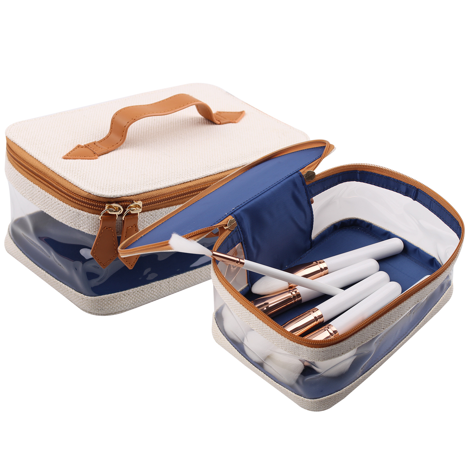 travel cosmetic bag PVC toiletry bag Portable makeup organizers