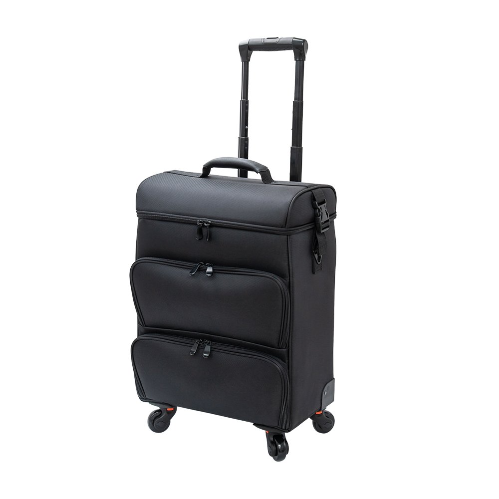 KONCAI Travel Trolley Rolling Makeup Case Nail Polish Organizer Salon Equipment Vanity Bag Make Up Beauty Case