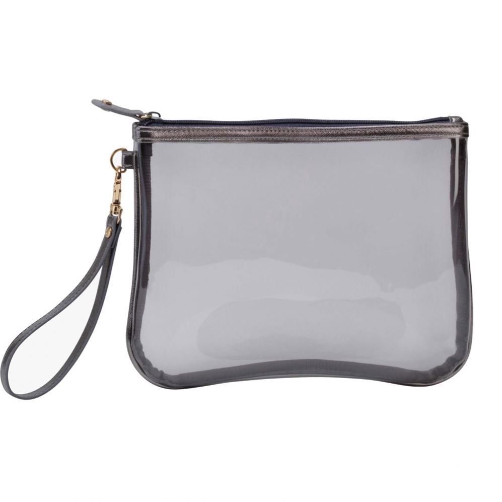 Custom Promotional Gift Transparent Pvc Waterproof Toiletry Travel Storage Cosmetic Makeup Zip Bag Pouch