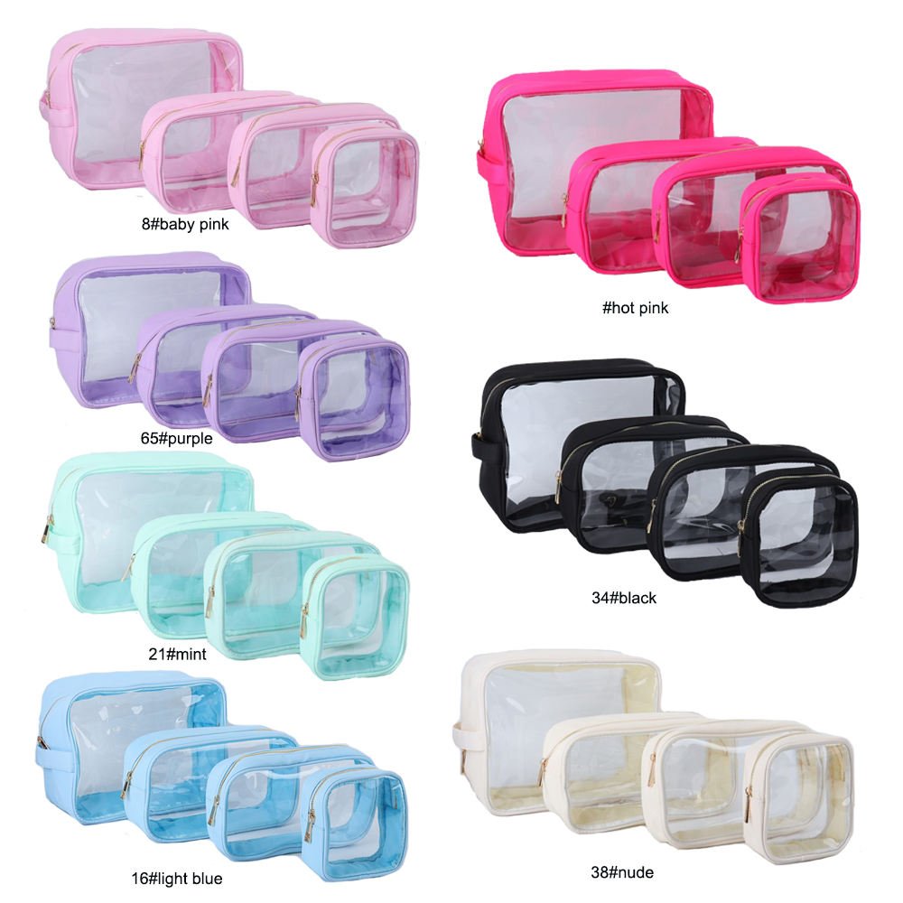Makeup Case White Toiletry Bag Travel Medium With Zipper Small Bag For Make Up Organizer Travel Transparent Clear Cosmetic Bag