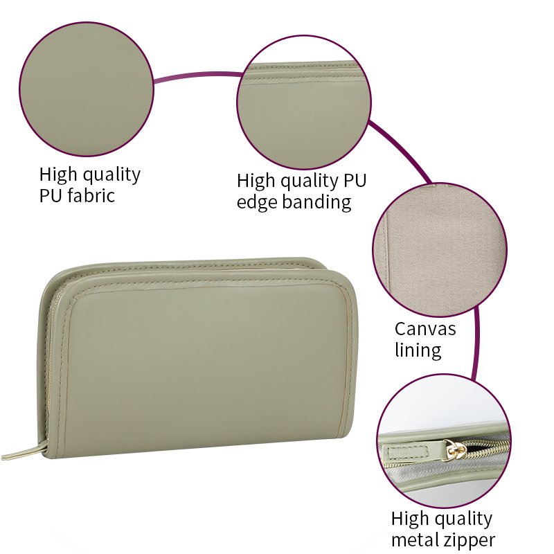 Custom Travel Jewellery Box PU Leather Jewel Bag for Ring Earrings Bracelet Necklace Organizer Clutch Bags Portable Jewelry Case
