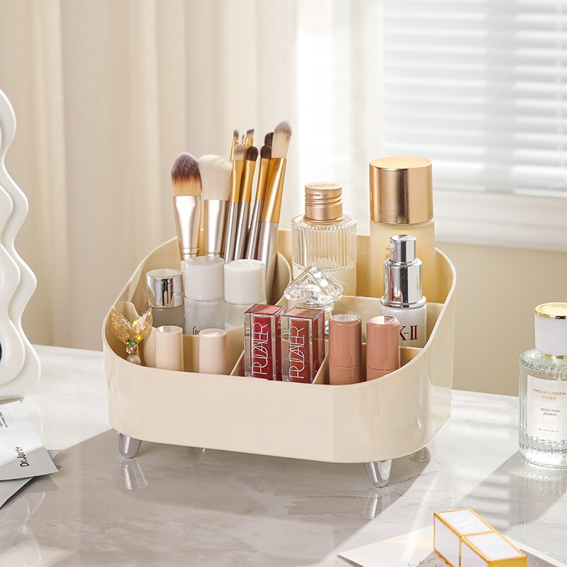 Rotating Brush Holder Desk Organizer Office Table Storage Box Pencil Pen Holder with for Office Supplies Makeup storage