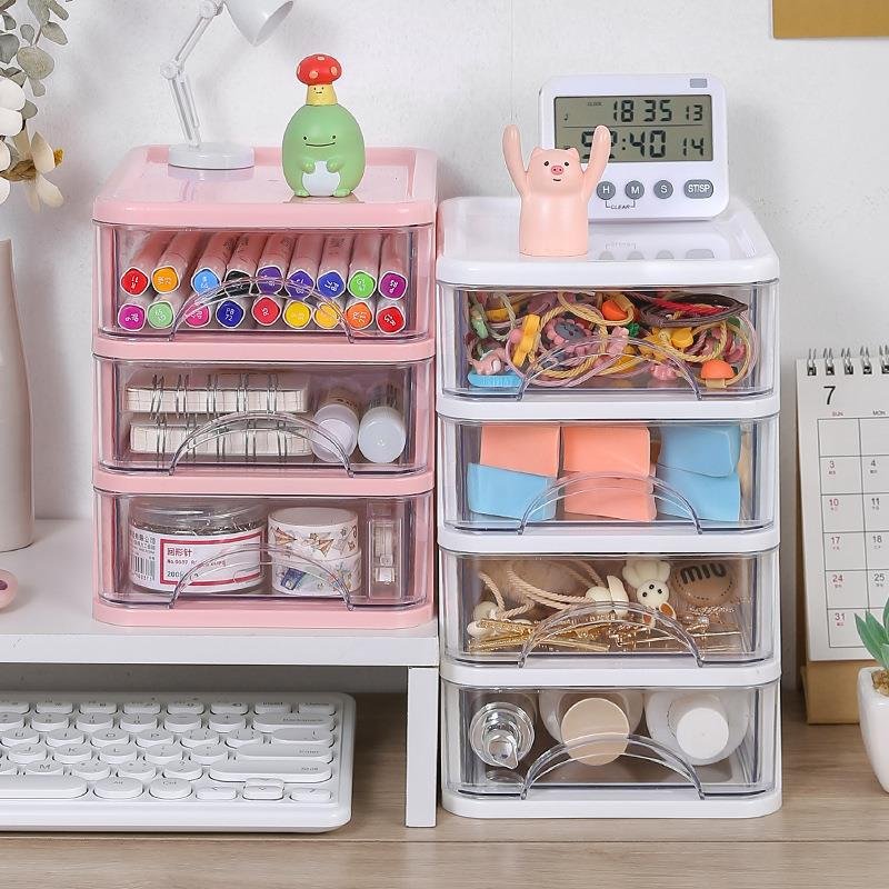 Choice Fun Multifunction Desk Organiser Capacity Acrylic Cabinet Rotating Storage Box Makeup Organizer For Jewelry Cosmetic