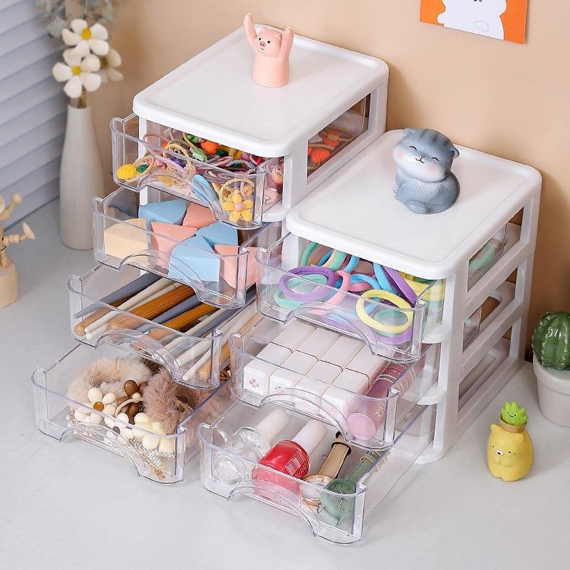 Choice Fun Multifunction Desk Organiser Capacity Acrylic Cabinet Rotating Storage Box Makeup Organizer For Jewelry Cosmetic