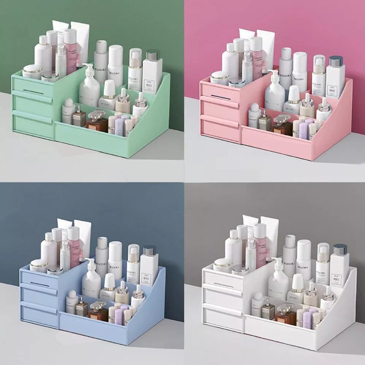Hot Selling Women Makeup Organizers Beauty Makeup Box Makeup Organizer Vanity Holder Case Lipstick Cosmetic Storage Box