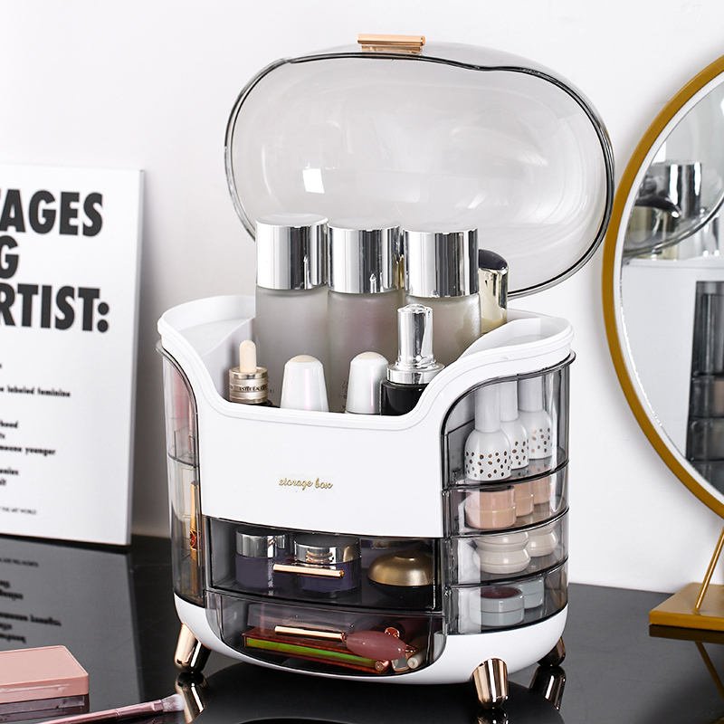 Wholesale Luxury Makeup Organizer Drawer Big Make up Cosmetics Storage Box for Jewelry Skincare Plastic