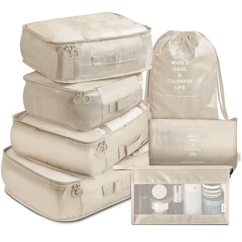 Wholesale 8pcs/set travel set clothes storage bag travel clothing classification storage bag multifunctional storage makeup bag