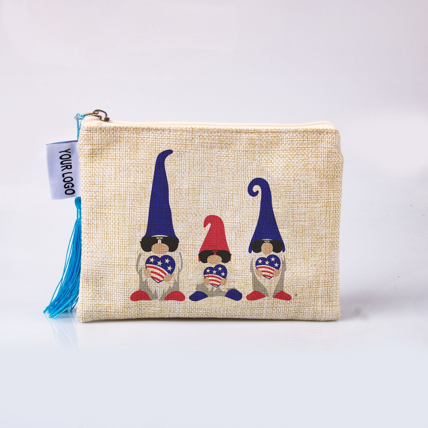 New Arrival organizer makeup toiletry bag travel linen plain cosmetics brush storage pouch bag with zipper For Souvenir Gift