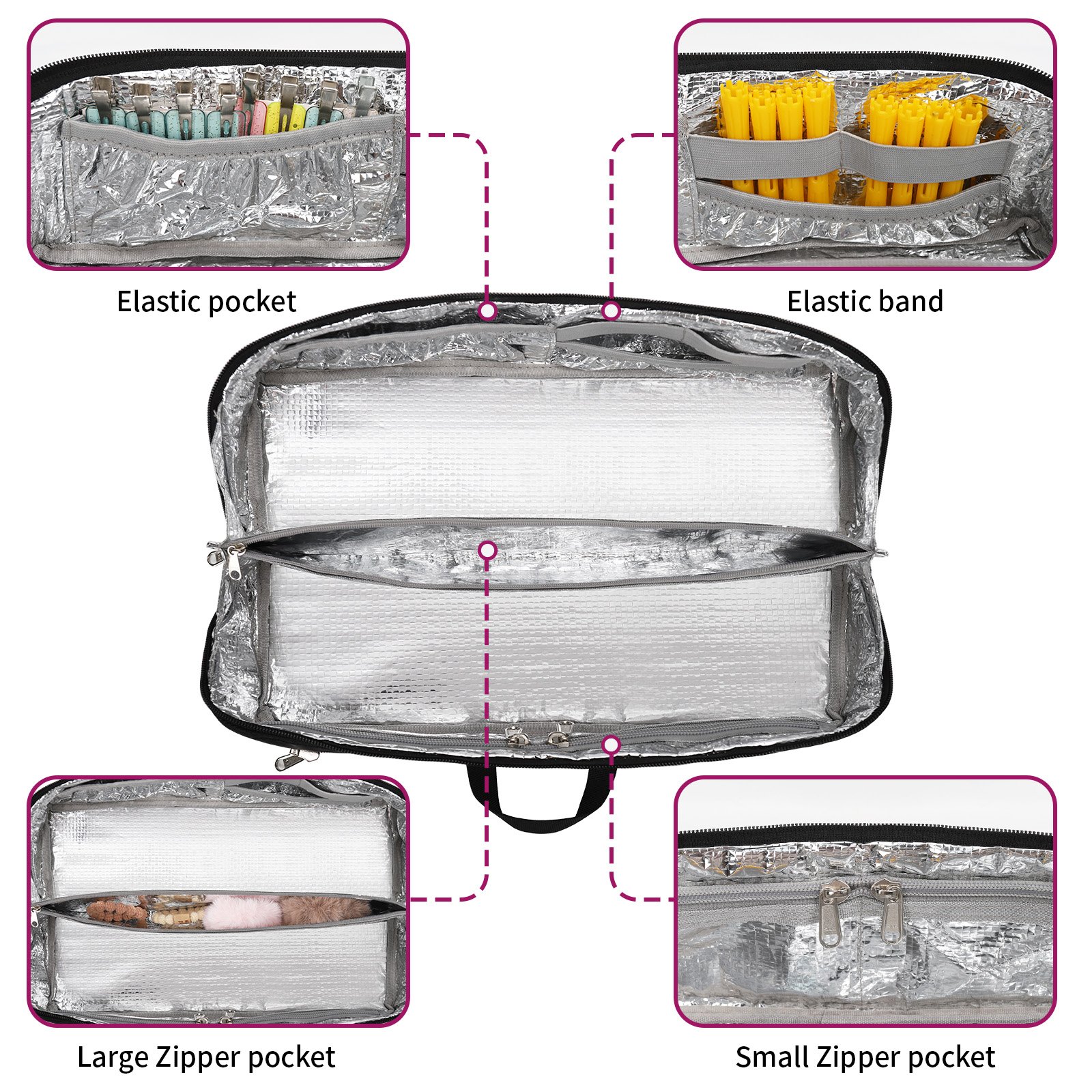 Relavel Hairstylist Traveling Bag for Hairdressers and Makeup Artists Barber Curling Irons Portable Travel for Women