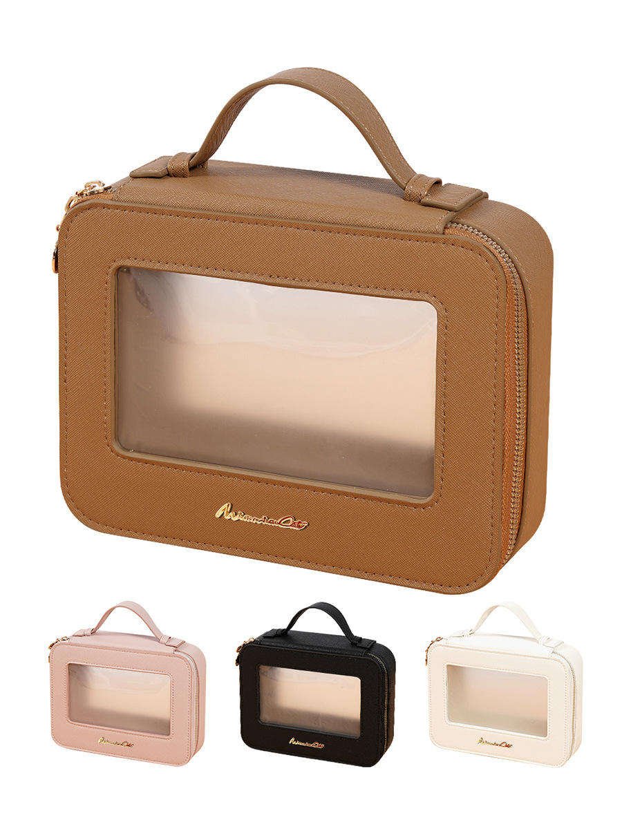 Storage Toiletry Organize Waterproof PVC PU Travel Cosmetic Portable Bag Transparent Zipper Makeup storage Case Wash Kit
