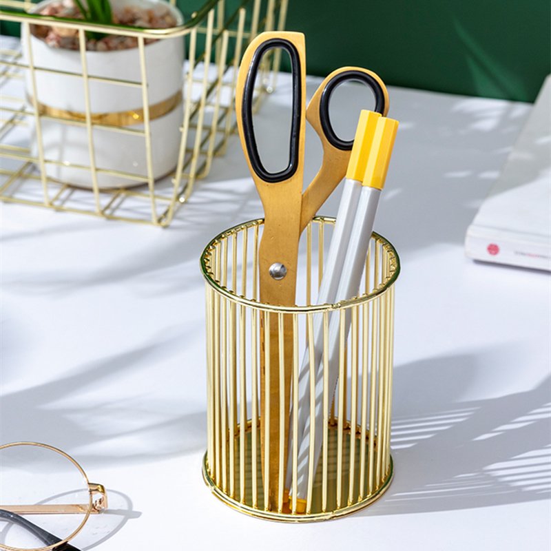 Modern Luxurious Rose Gold Various Specifications Makeup Brush Holder Stationery Desktop Storage Barrel