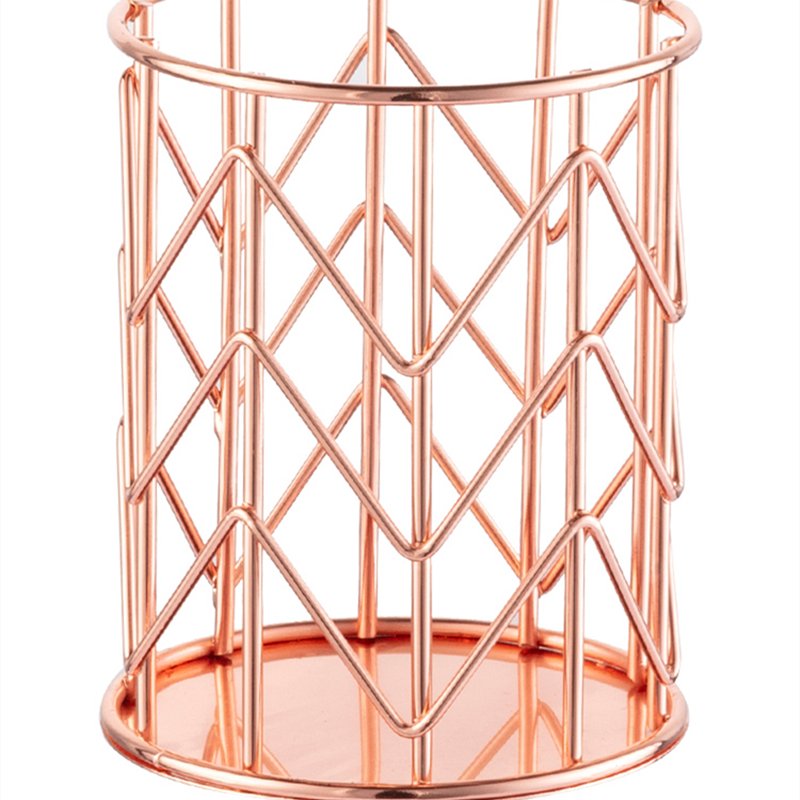 Modern Luxurious Rose Gold Various Specifications Makeup Brush Holder Stationery Desktop Storage Barrel