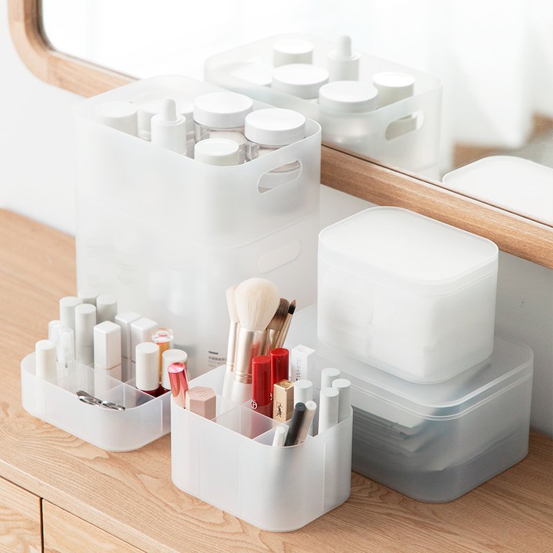 Makeup Organizer for Vanity, Large Capacity Desk Organizer with Drawers for Cosmetics, Lipsticks, Jewelry, Nail Care