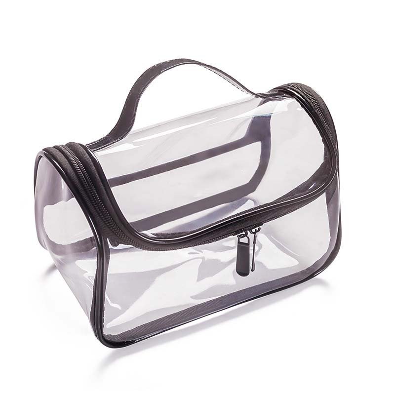 Transparent Cosmetic Bag Women Simple Waterproof Large Capacity Fitness Toiletry Bag Bath Makeup Bag Travel Portable Storage