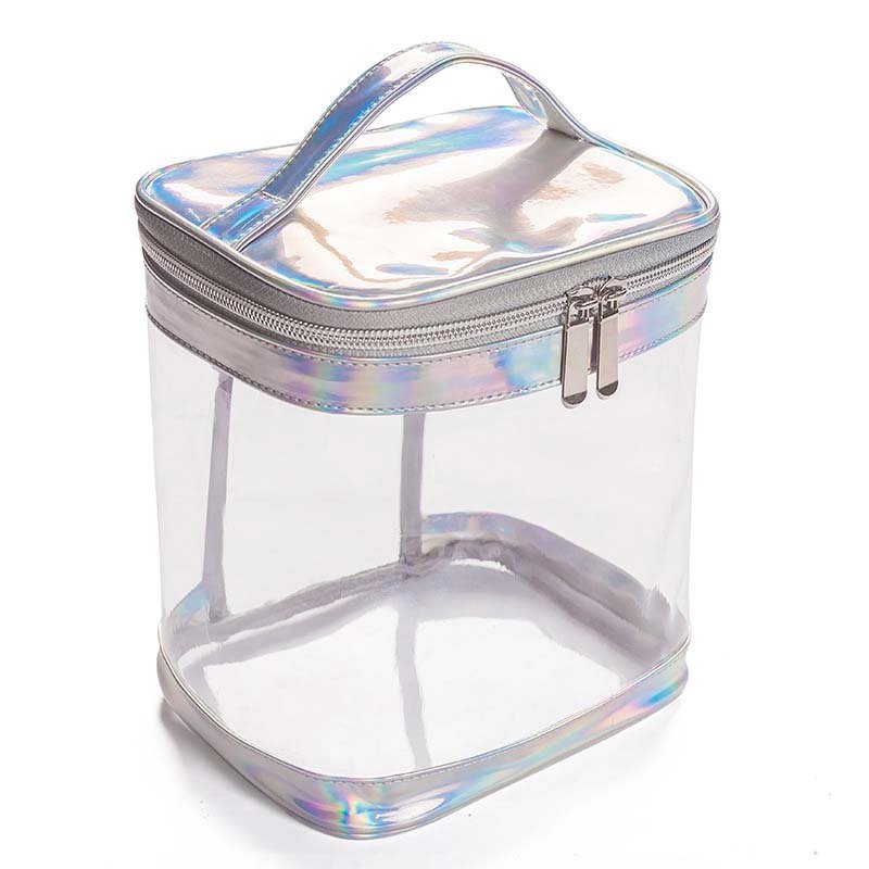 Transparent Cosmetic Bag Women Simple Waterproof Large Capacity Fitness Toiletry Bag Bath Makeup Bag Travel Portable Storage