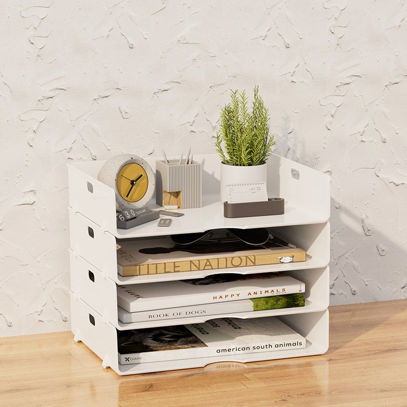 Modern 6-Drawer Plastic Makeup Organizer with Desk Storage 1L Capacity Desktop Bathroom Organizer Boxes for Bag Packaging