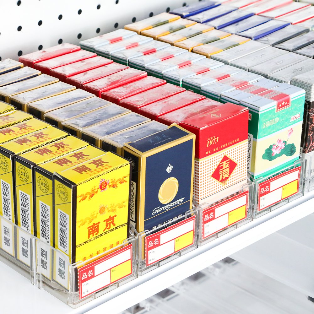 Point Pusher Store Acrylic Auto Push Tobacco Case Supermarket Retail Smoke Display Dispenser Cigarette Shelf Pusher