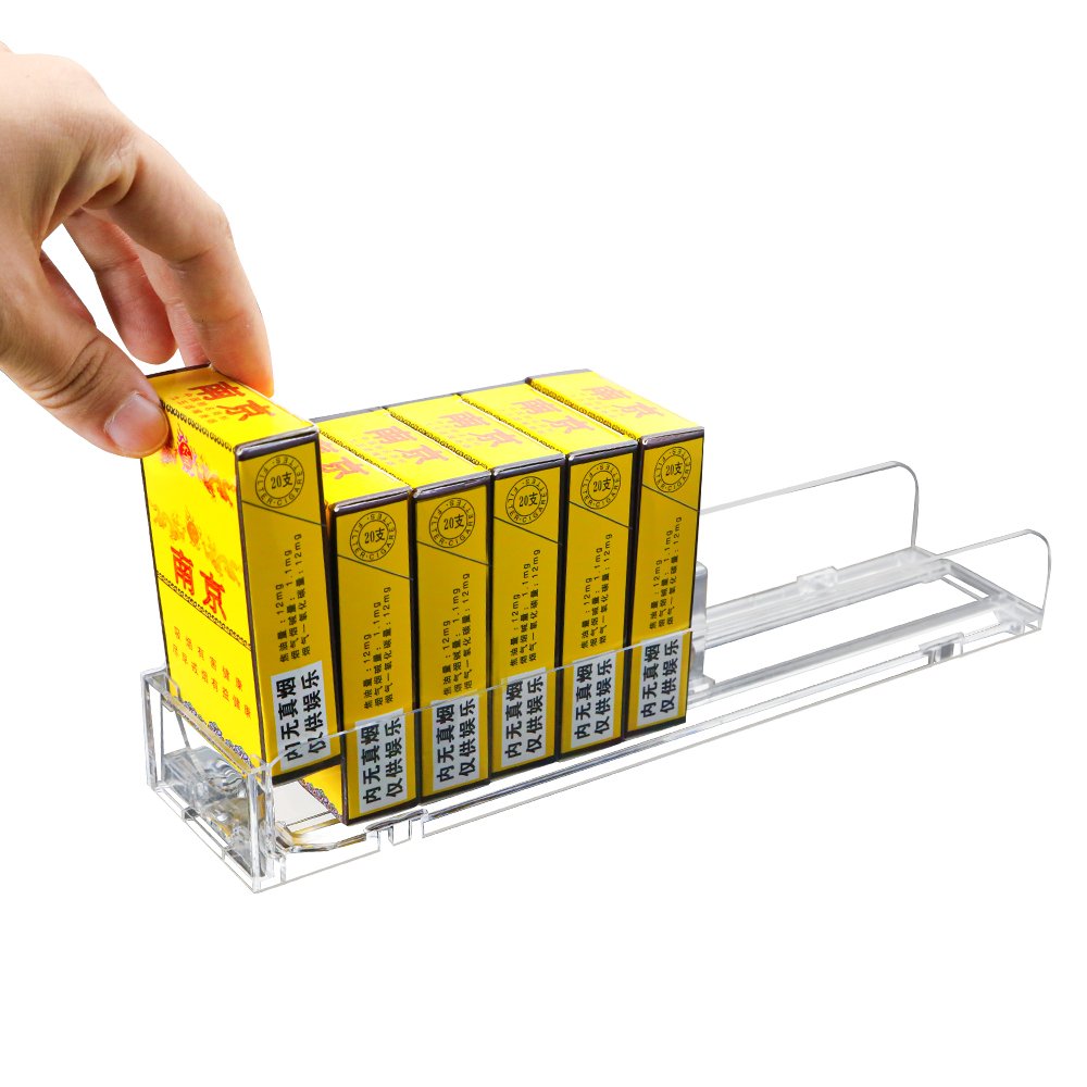 Point Pusher Store Acrylic Auto Push Tobacco Case Supermarket Retail Smoke Display Dispenser Cigarette Shelf Pusher