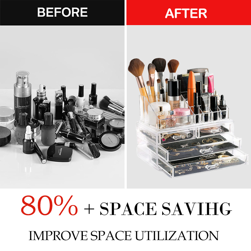 Hot Sale Makeup Organizer Clear Cosmetic Storage Organizer Bathroom Organizers and Storage