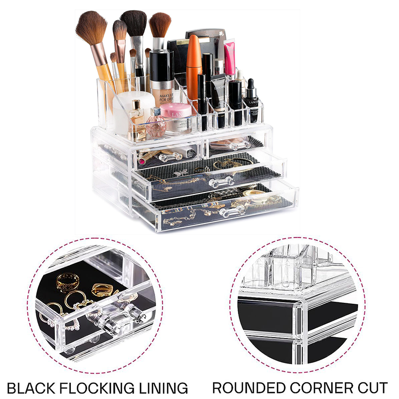 Hot Sale Makeup Organizer Clear Cosmetic Storage Organizer Bathroom Organizers and Storage