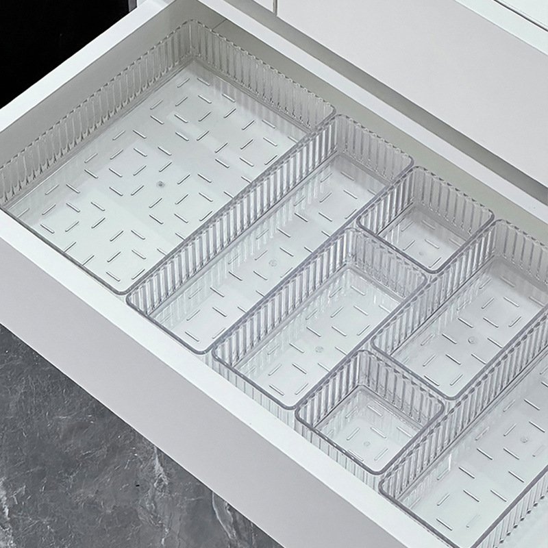 OWNSWING Clear Drawer Organizers Bins 4 Size Stackable Makeup And Vanity Organizer Acrylic Storage Containers For Cosmetic