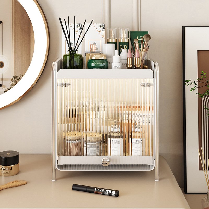 movable makeup mac locked cosmetic display cabinet organizations shelf showcase kitchen rack storage shelves for bedroom living