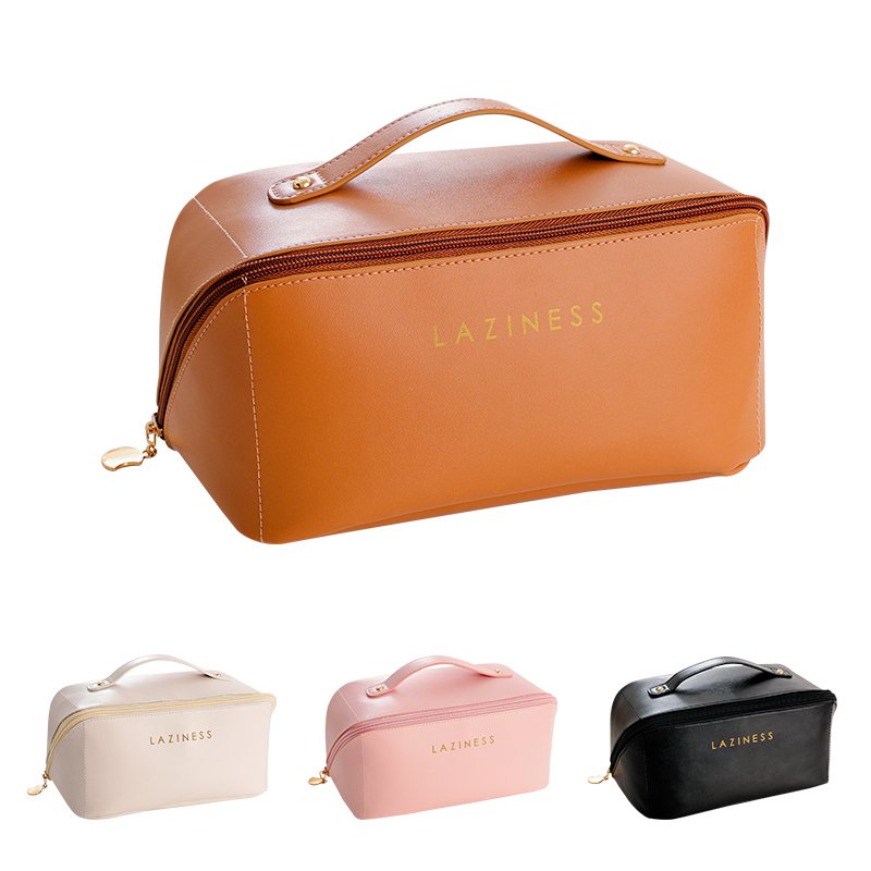 Wholesale Low Price Custom Hand Bags Travel Ladies Makeup Organizer Storage Bag Portable PU Leather Cosmetic Bag