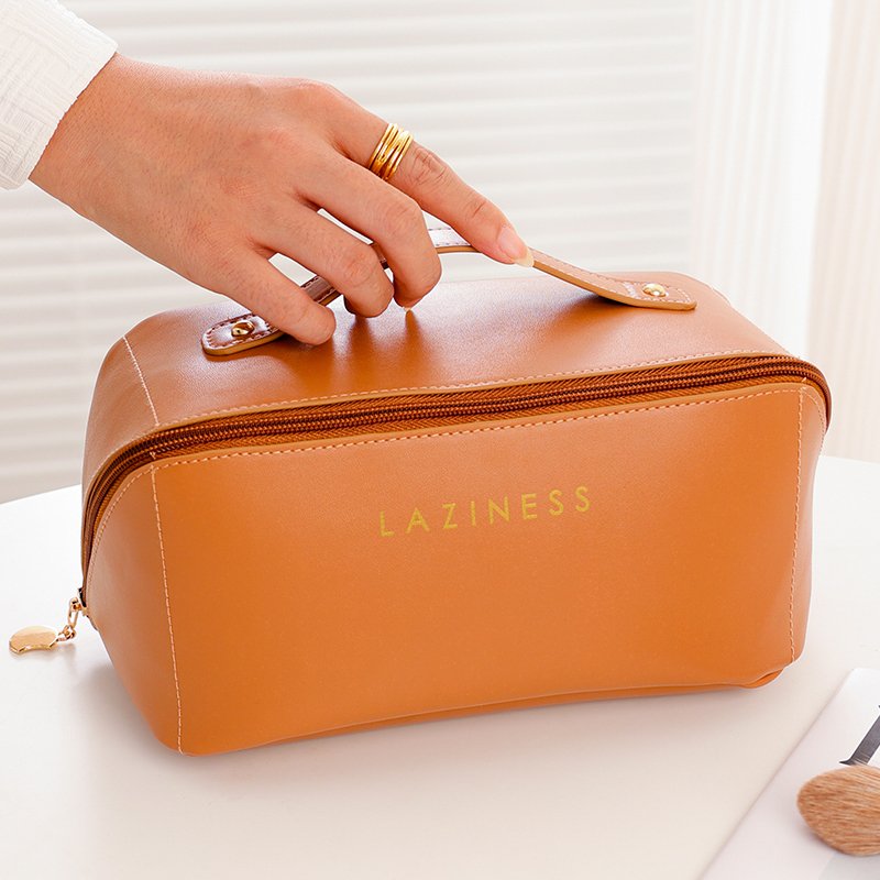 Wholesale Low Price Custom Hand Bags Travel Ladies Makeup Organizer Storage Bag Portable PU Leather Cosmetic Bag