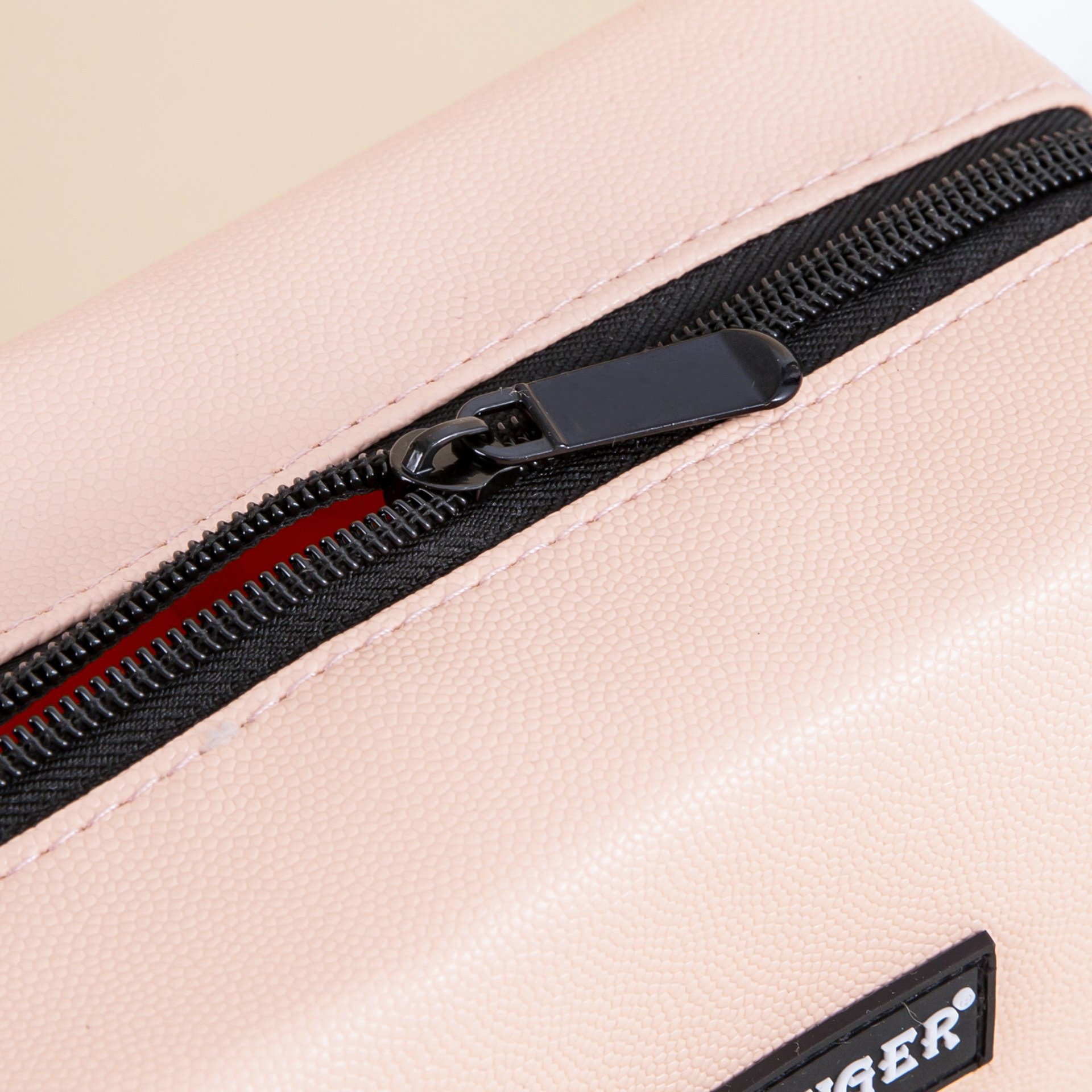 Fashion Candy Color Travel Portable Bag Sundries Organize PU Leather Makeup Storage With Zipper Cosmetic Bags