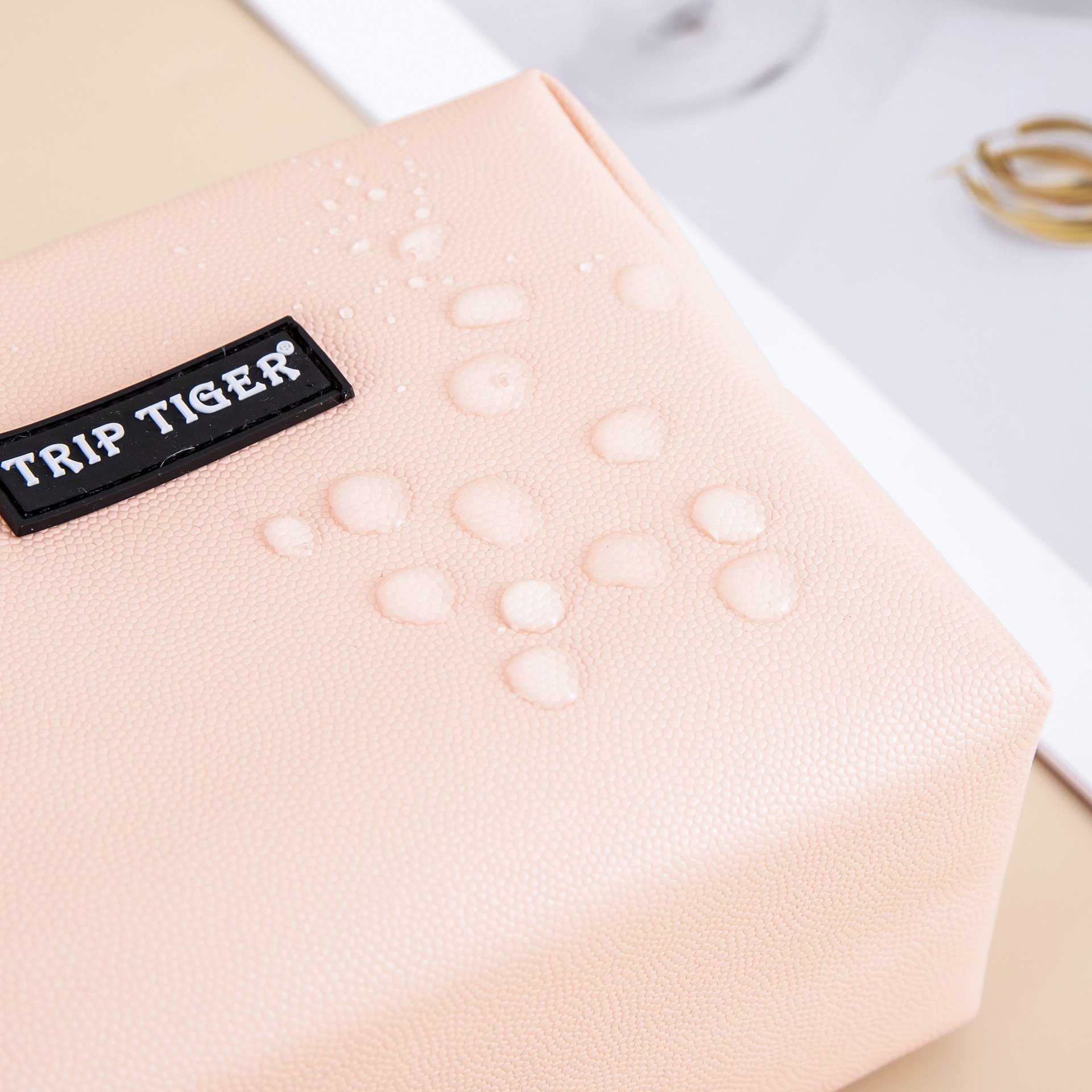 Fashion Candy Color Travel Portable Bag Sundries Organize PU Leather Makeup Storage With Zipper Cosmetic Bags