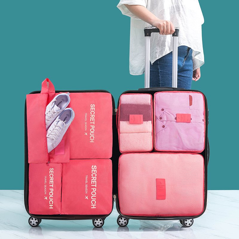 7 in 1 Travel Organizer Storage Bag Pouch Set Clothes Shoes Waterproof Organizer Zipper