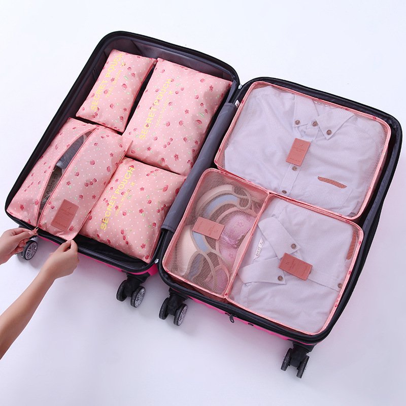 7 in 1 Travel Organizer Storage Bag Pouch Set Clothes Shoes Waterproof Organizer Zipper
