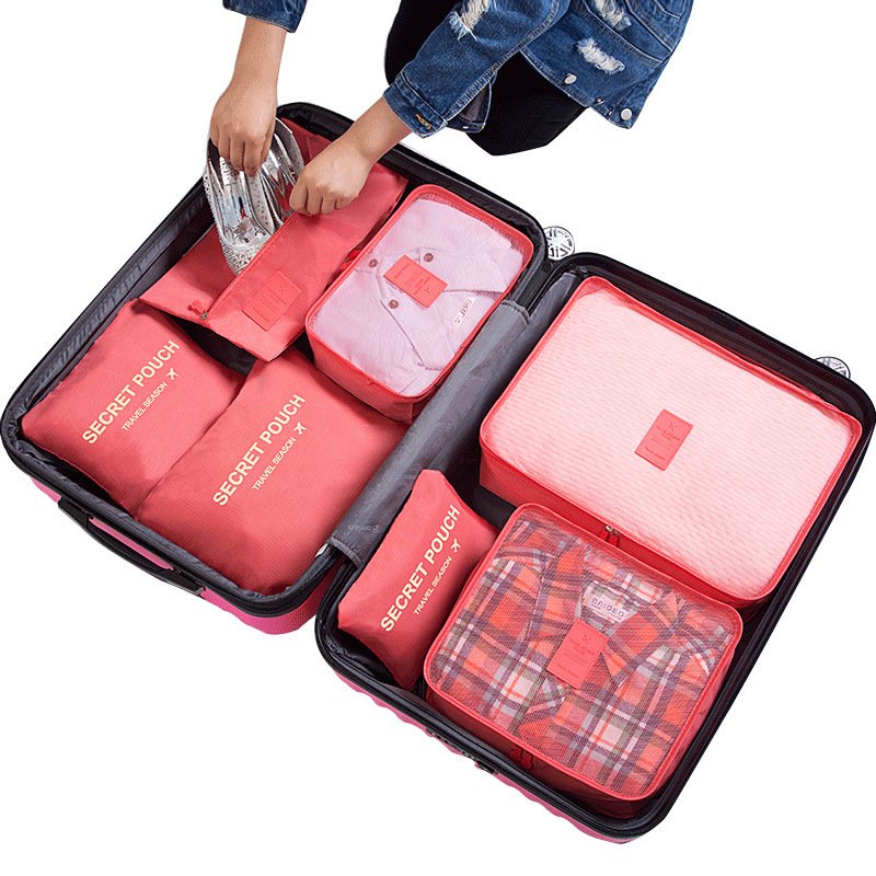 7 in 1 Travel Organizer Storage Bag Pouch Set Clothes Shoes Waterproof Organizer Zipper