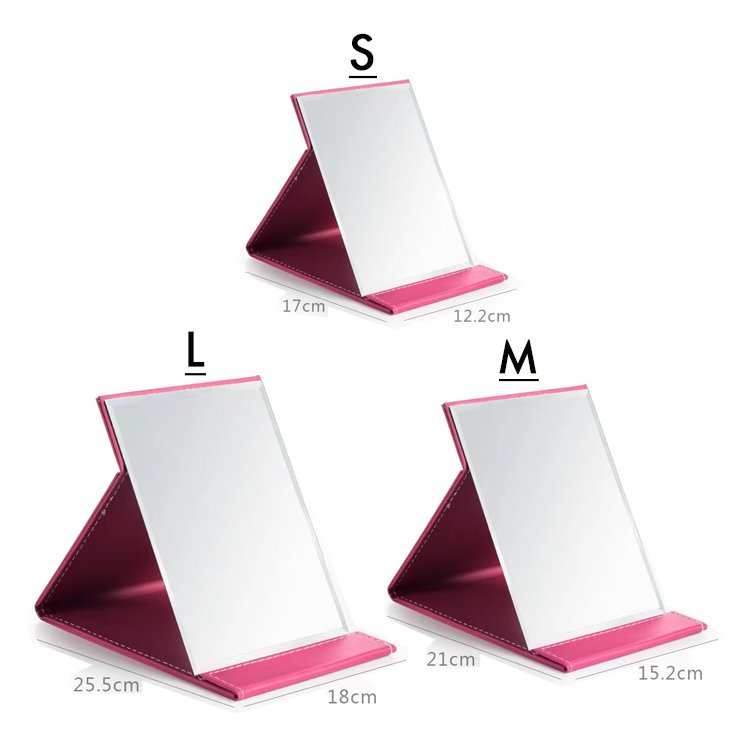 Professional bathroom portable table makeup stand desktop cosmetic makeup mirror Folding Mirror easy to carry