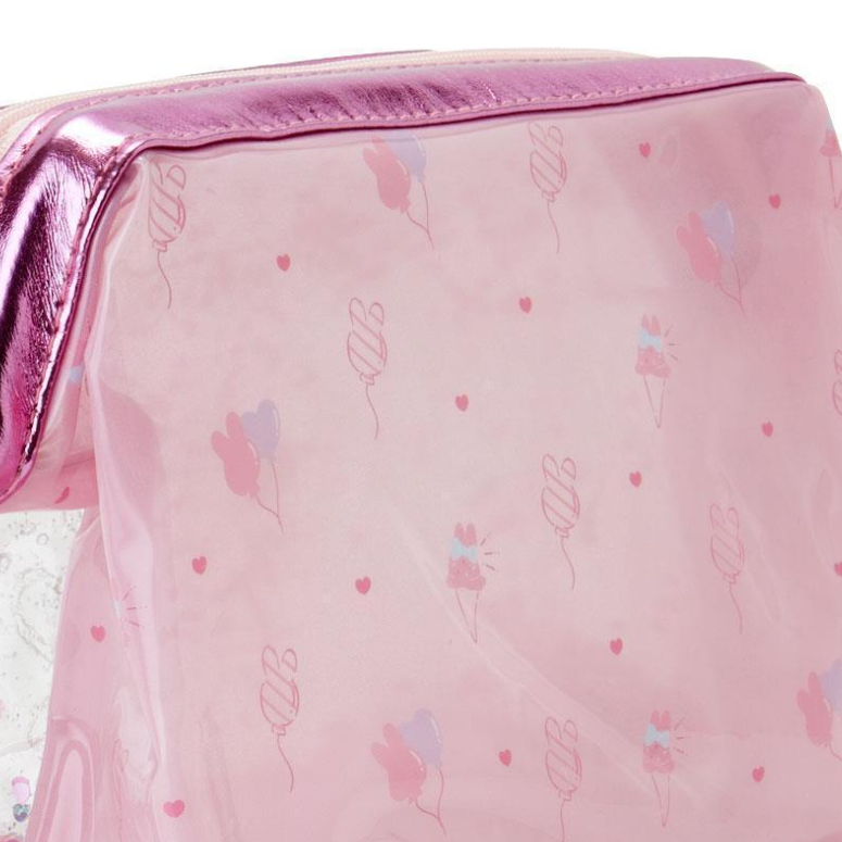 PVC Dream pink Heart glitter waterproof makeup bag storage bag