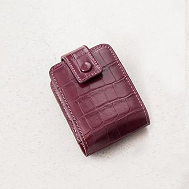Custom Red Portable Mini Crocodile Leather Jewelry Lipsticks Women MakeUp Box Bag Packaging Organizers