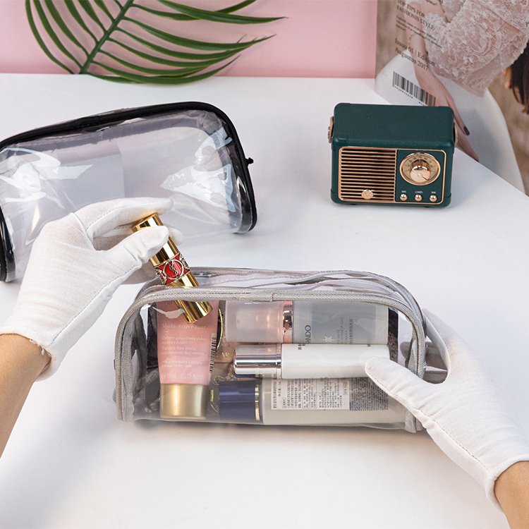 PVC Travel Makeup Brush Storage Bag Multi-color Custom Clear Makeup Bag Transparent High Quality Waterproof Zipper Pouch Fashion